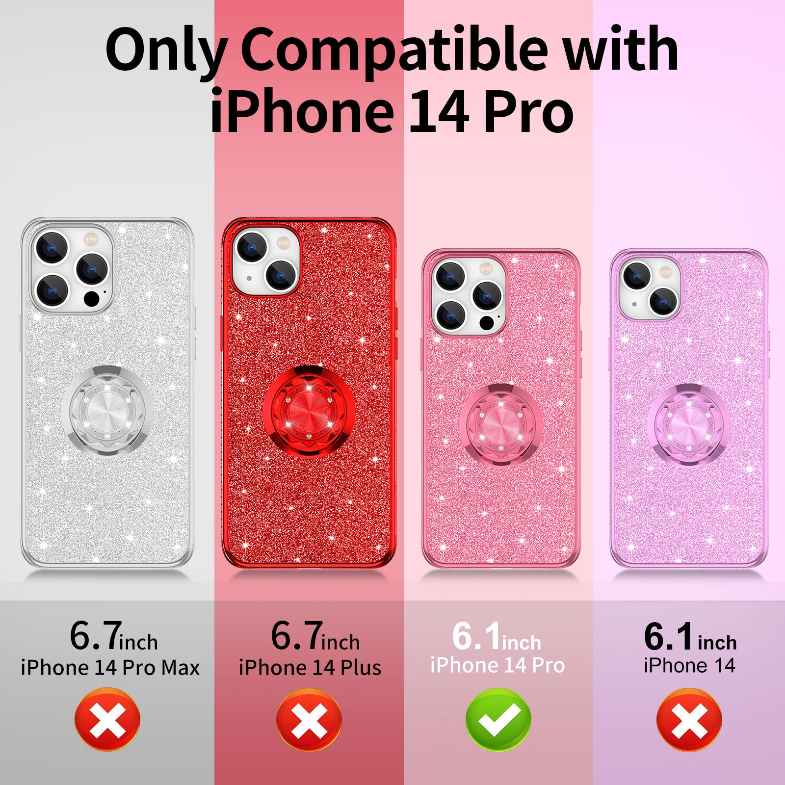 Amazon.co.jp: OCYCLONE iPhone 14 Pro 用 ケース リング付き 女性