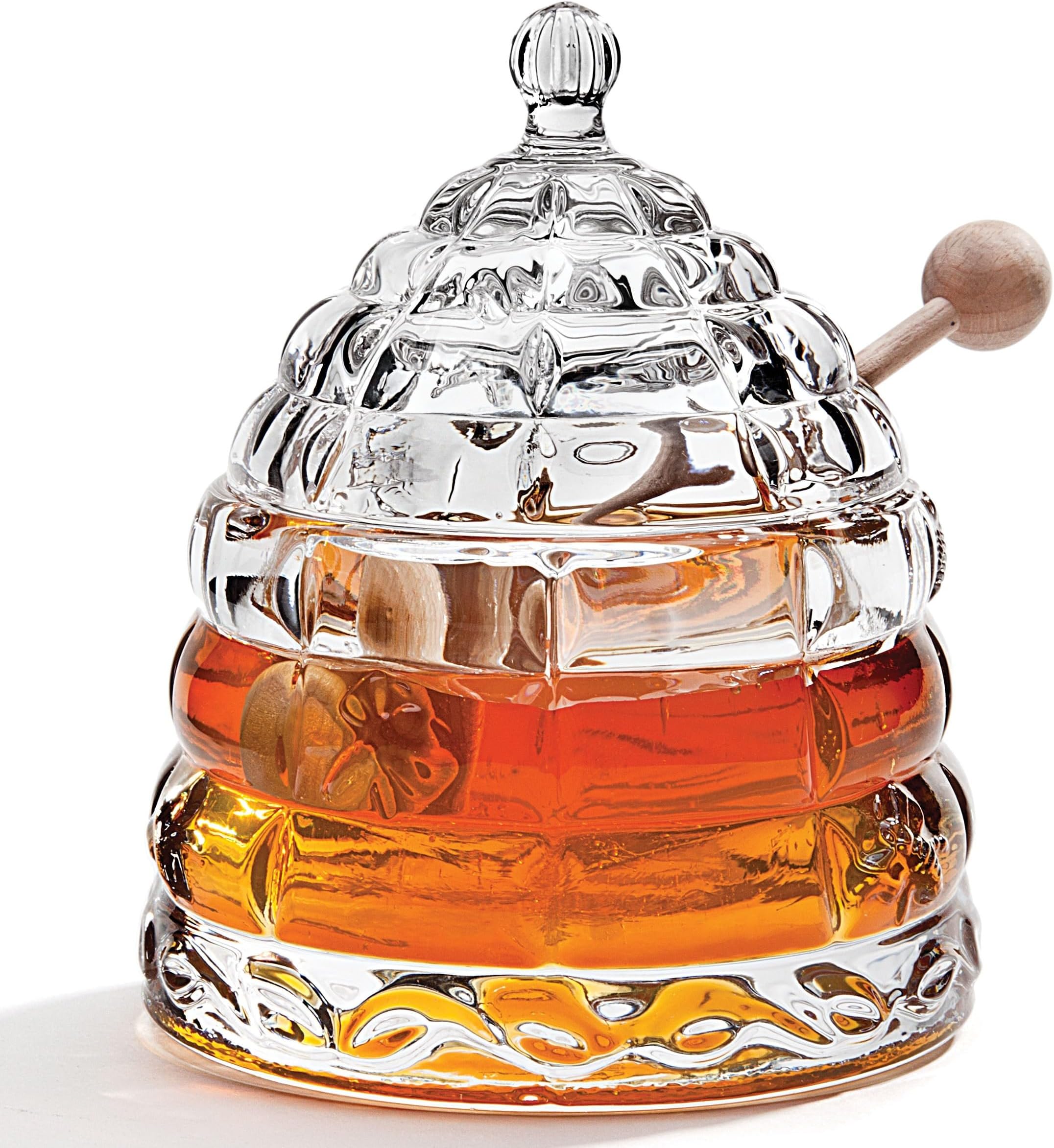 STUDIO SILVERSMITHS 44153 Beehive Crystal Honey Jar
