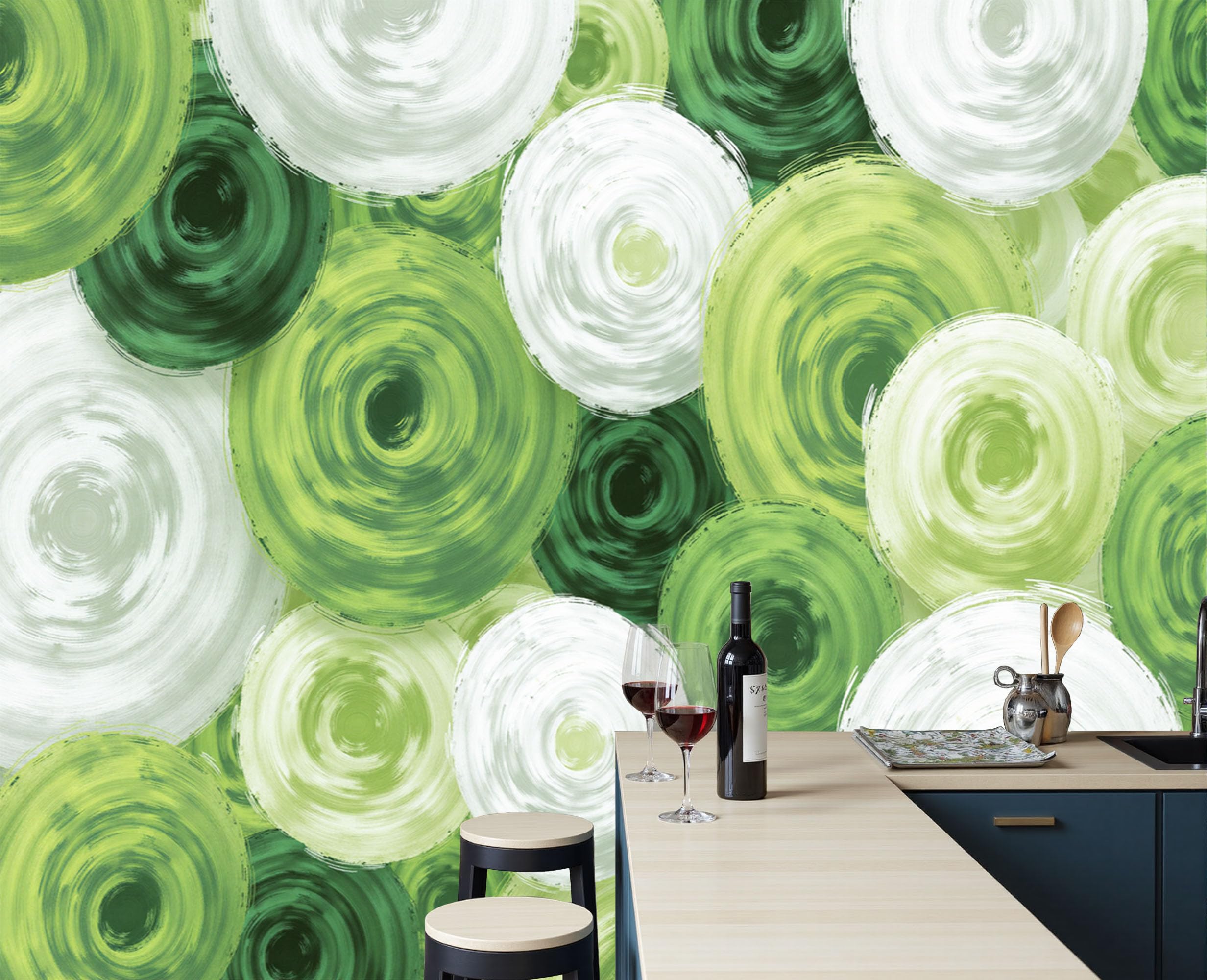Papier peint panoramique abstrait pour salon moderne