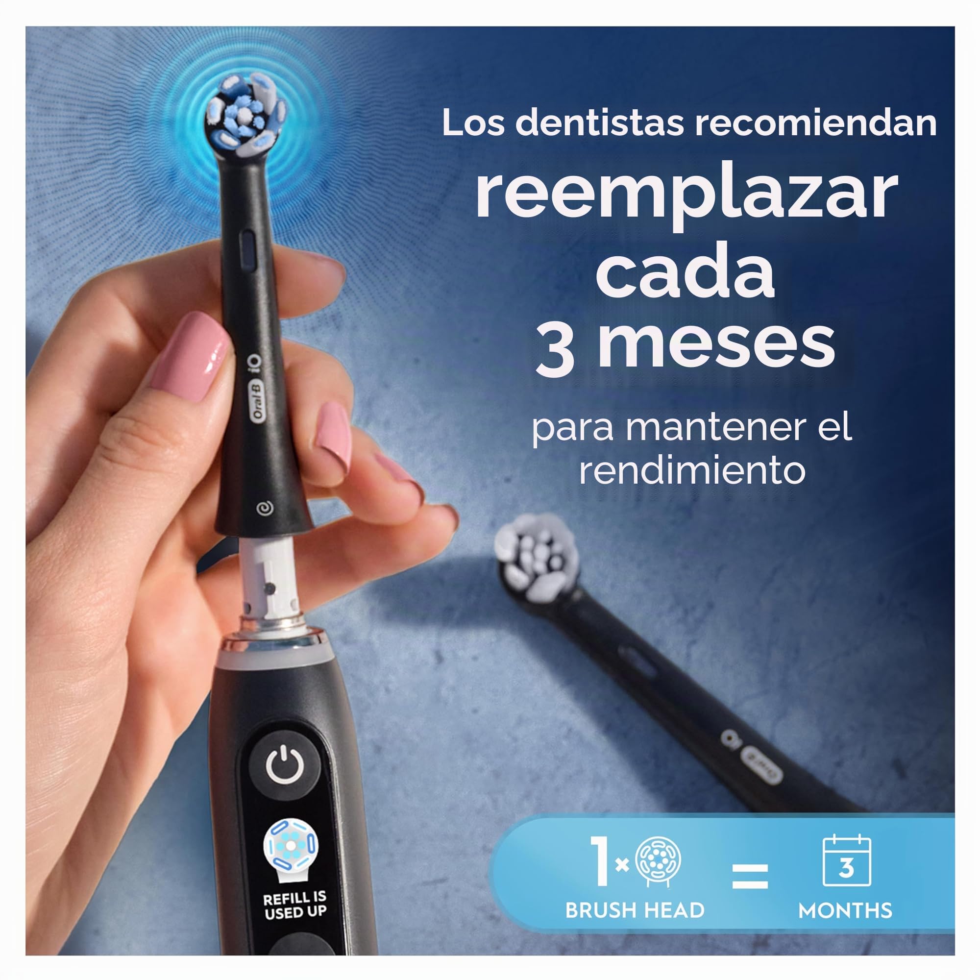 Oral-B iO Ultimate Clean - Cabezal de cepillo de dientes eléctrico, cerdas trenzadas y anguladas para una eliminación más profunda de la placa, paquete de 2 cabezales de cepillo de dientes, color