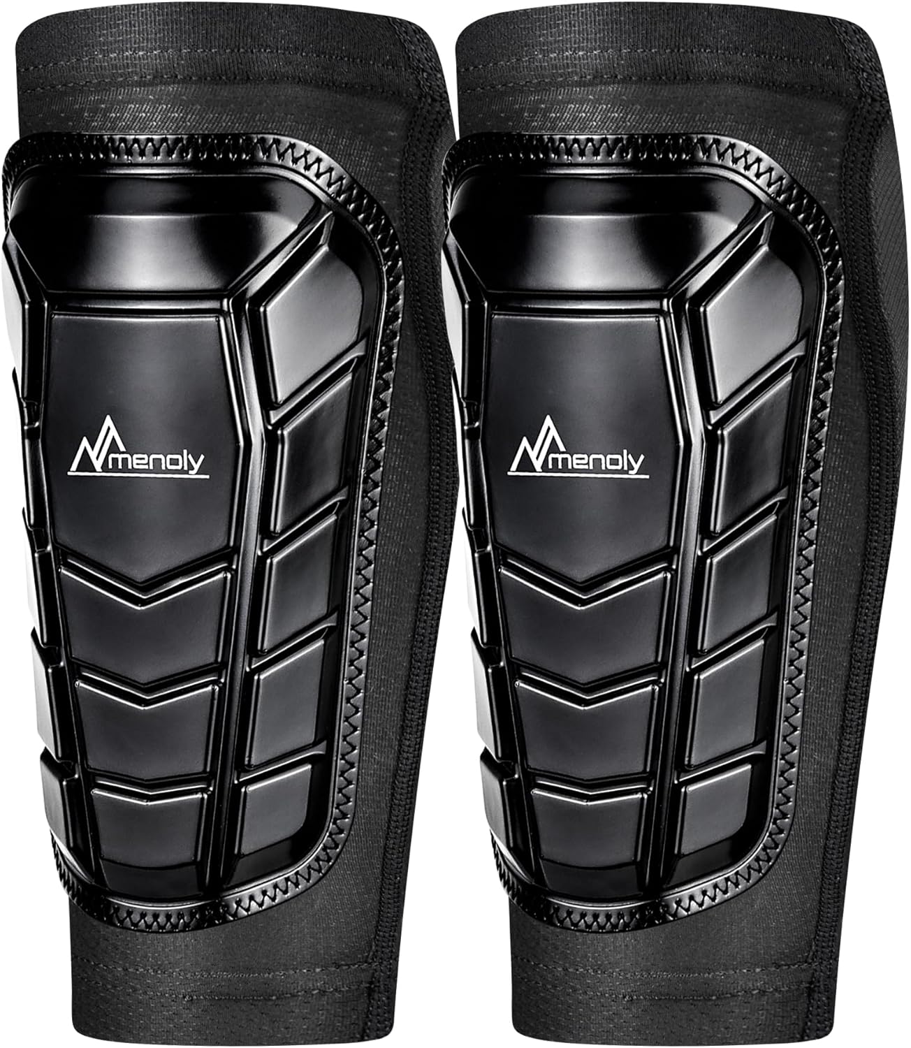 MENOLY Soccer Shin Guards,Kids Youth Soccer Shin Guards Sleeves with Honeycomb Pads for 7-18 Boys Girls Shin Pads Protective Soccer Equipment for Youth Adult High Impact Resistant & Comfortable