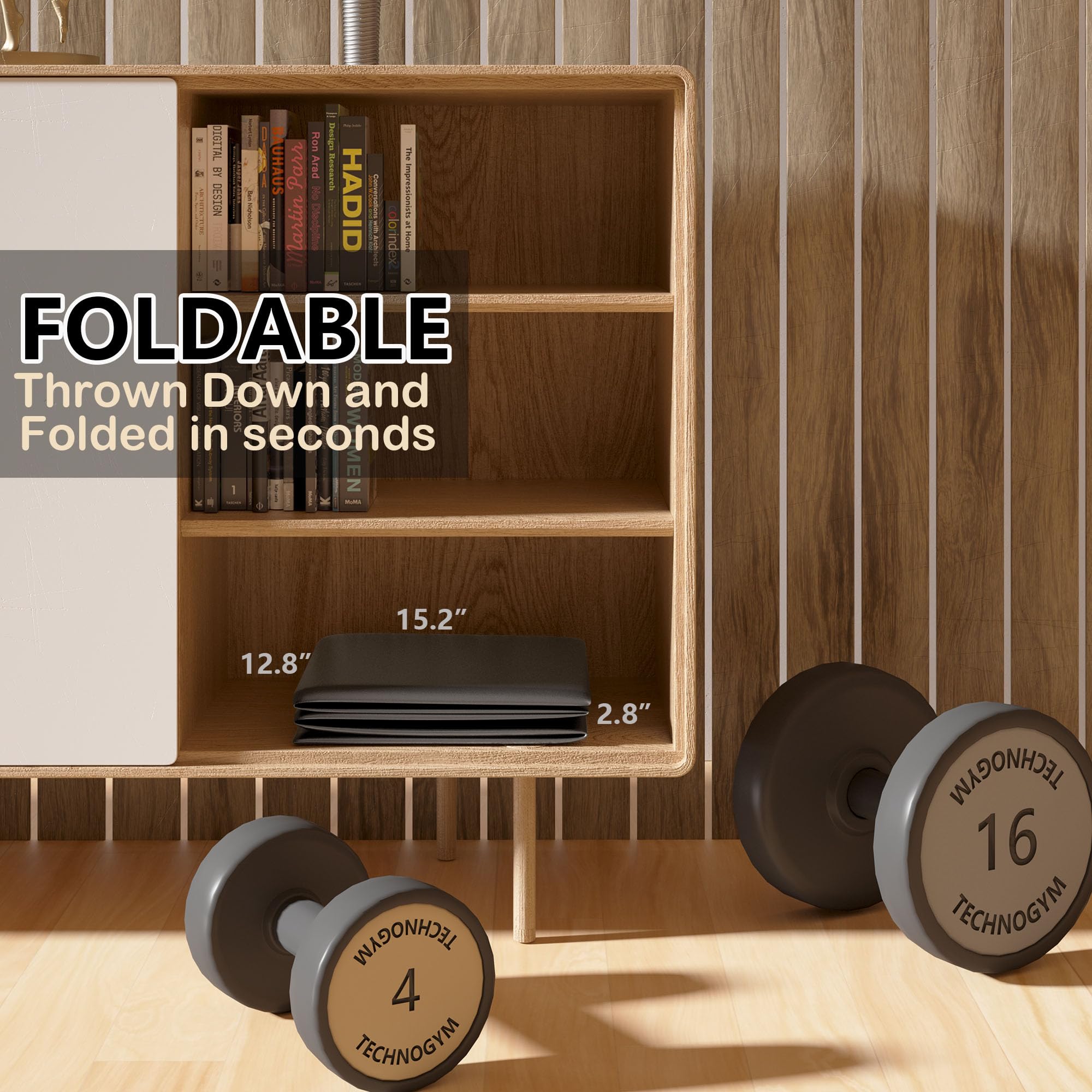 Foldable Treadmill Walking Pad Mat for Carpet Floors,63" x 30" 6mm Thick Treadmill Mat for Hardwood Floor Protector, Indoor Exercise Stationary Bike,Elipitial, Gym Equipment, Noise Shock Absorption