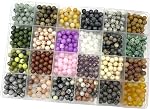 960Pcs 6mm Natural Gemstone Beads,1mm Hole Adult Jewelry Craft