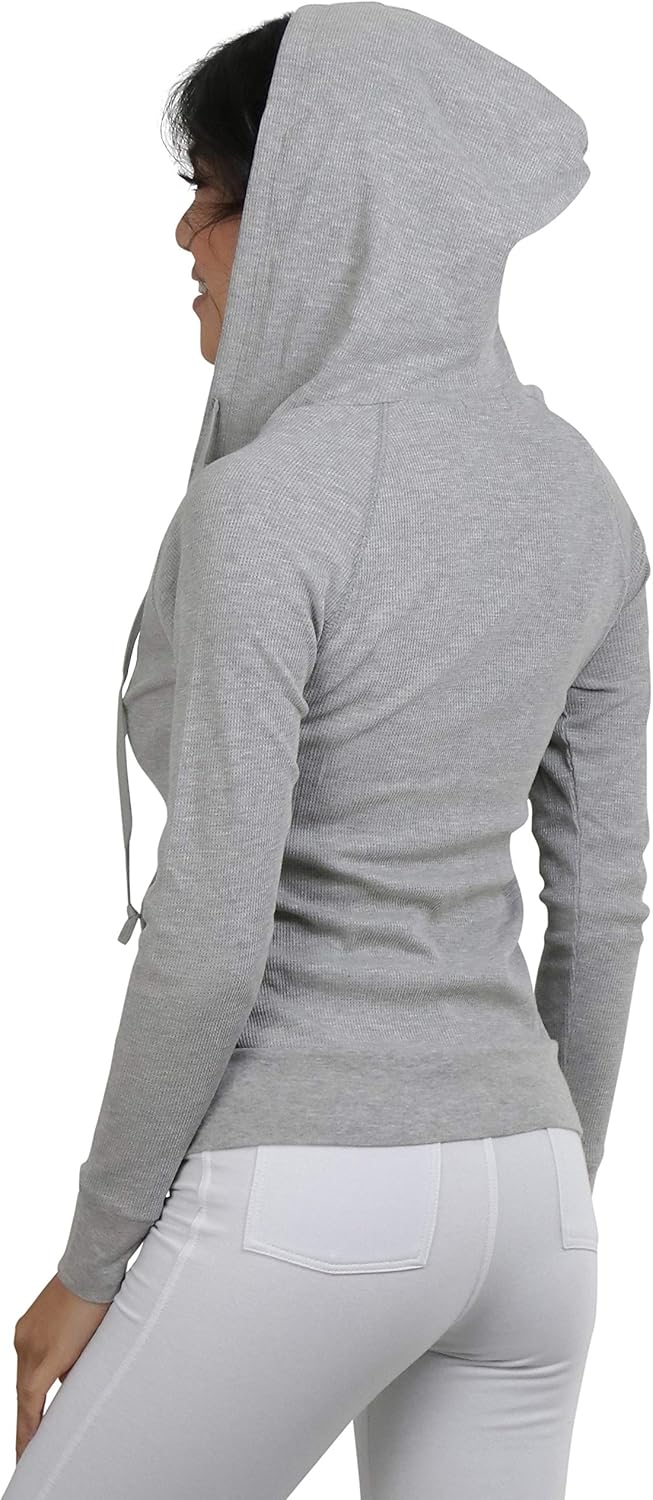 ToBeInStyle Women's Long Sleeve Full Zip-Up Thermal Hoodie - Image 2