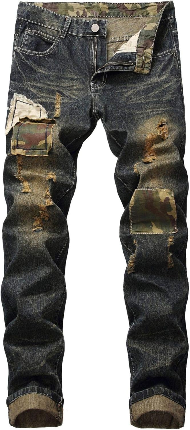 21ファッションパッチメンズレトロジーンズニーラップホールジップバイカージーンズメンズルーズスリム破壊破れた破れたマンジーンズ 好評 21ファッションパッチメンズレトロジーンズニーラップホールジップバイカージーンズメンズルーズスリム破壊破れた破れたマンジーンズ 好評