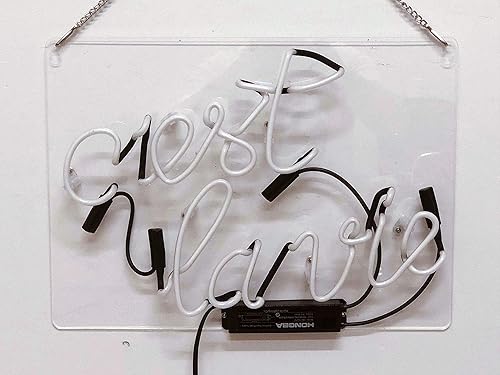 Miniatura 2 de Queen Sense 14 "C'est La Vie This is Life Letrero de neón acrílico hecho a mano hombre cueva cerveza pub bar decoración de pared lámpara luz WB221