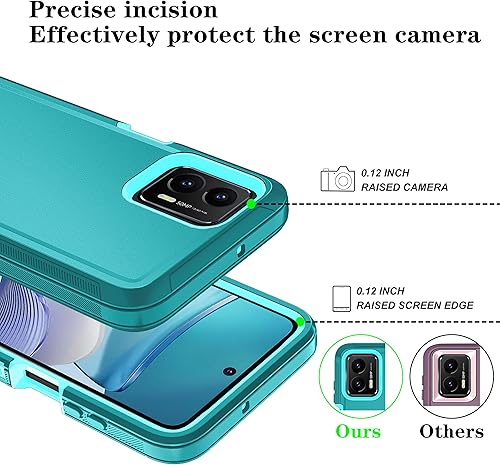 Miniatura 4 de ONOLA Funda compatible con Moto G 5G 2023 con protector de pantalla HD (2 paquetes), funda para teléfono Motorola G 5G 2023 resistente 3 en 1 (Moto
