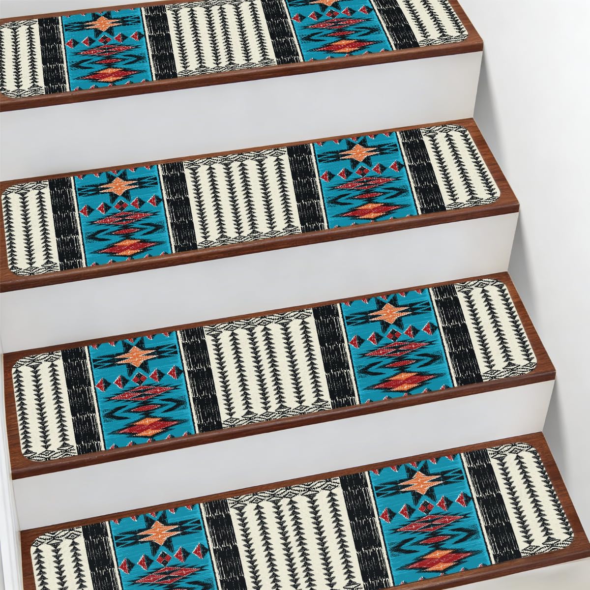 Evita resbalones en casa con la alfombra antideslizante vintage de 15 piezas para escaleras
