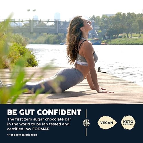 Miniatura 5 de The Good Chocolate  Mini barras de chocolate con sal del Himalaya Keto, paquete de 5 cero azúcar, 1 carbohidratos netos 0.8oz (22g) controladas por