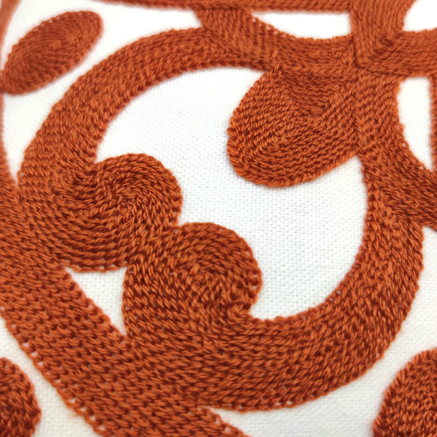 Alysheer Juego de 2 Fundas de Almohada Decorativas, 45 x 45 cm, Juego de 2 Piezas, Funda de algodón con Estampado clásico de Mandala, para sofá, Cama, Sala de Estar (Naranja Quemado)