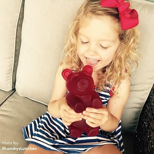 Miniatura 7 de Molde de oso gigante para gomitas, silicona de alta calidad + 2 recetas y 5 bolsas de regalo incluidas  Haz grandes golosinas de oso (gomitas,