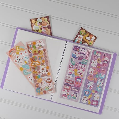 Miniatura 6 de Álbum de fotos de cabina de fotos, para bodas o fiestas, con capacidad para 120 tiras de fotos de 2 x 6 pulgadas, deslizables (2 x 6, lavanda, 1)