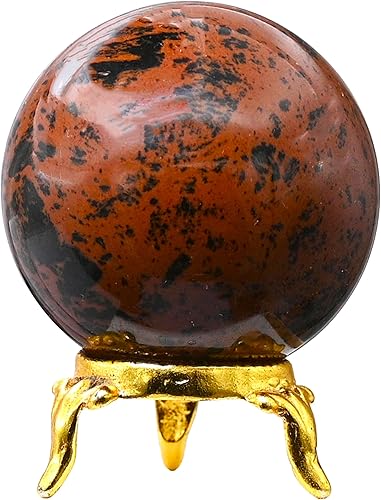 Vista 253 de Amazing Gemstone Black Tourmaline Crystal Ball with Stand - 2" Inches Crystal Sphere Meditation Balls for Witchcraft and Decorative Balls