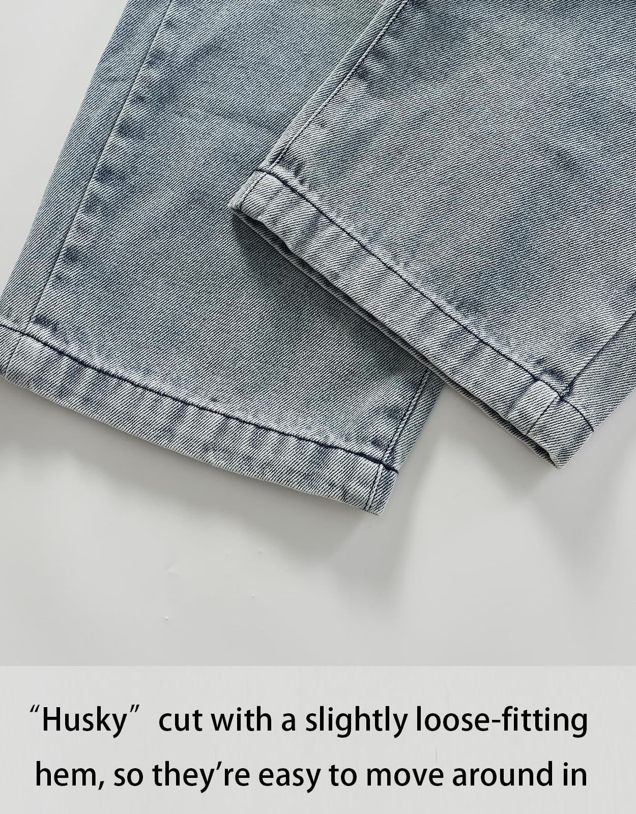 Pantalones de Mezclilla Rasgados Husky para niños, Pantalones de Cintura elástica para la Escuela y el Juego