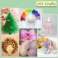 Vista 6 de Rollos de tela de tul, 54 pulgadas por 10 yardas (30 pies), cinta de tul para decoración de fiestas de boda, rollo de tela transparente en bobina