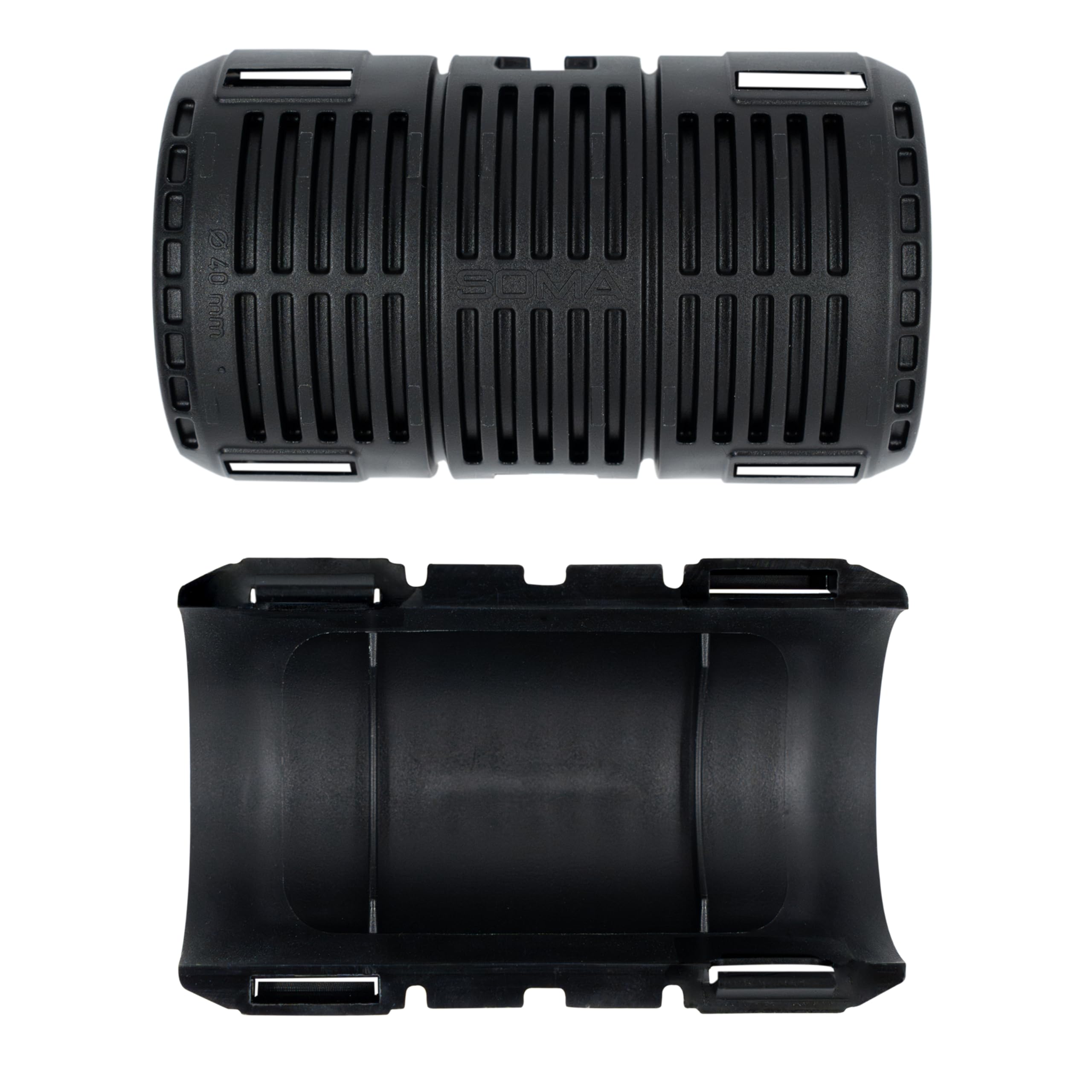 Lot de 30 raccords de tuyau ondulé M40 - Manchon noir (pour 15 raccords) - Résistant aux chocs - Antistatique - Sans halogène - Résistant aux températures de -20 °C à +80 °C