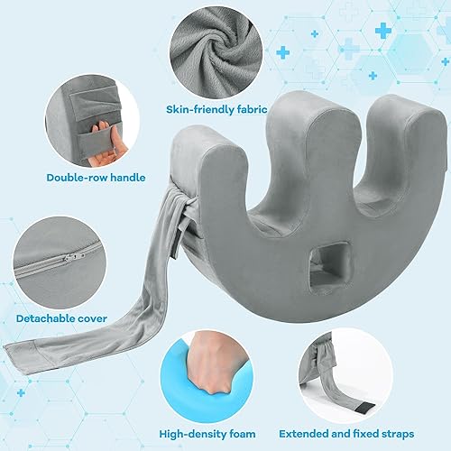 Miniatura 3 de ROYALAY Dispositivo de torneado para pacientes postrados en cama para ancianos con correa de fijación, almohada de alivio de presión de úlceras por