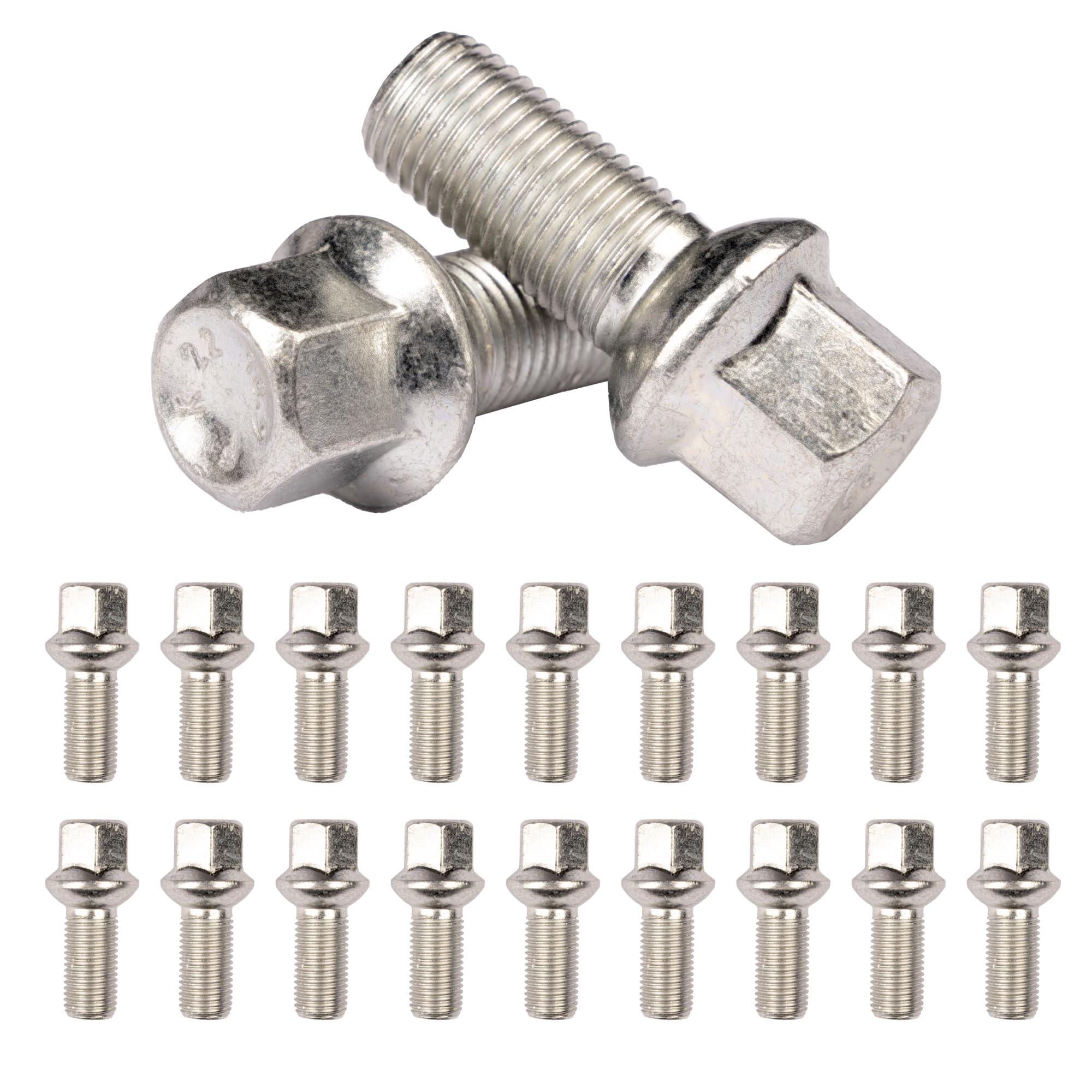 Kit 20 Bulloni Ruota Compatibili Con MERCEDES CLASSE A B C V CLA SLK CLC VITO Fissaggio Ruote Gomme Cerchi In Acciaio e In Lega in Ferro Farad MADE IN ITALY