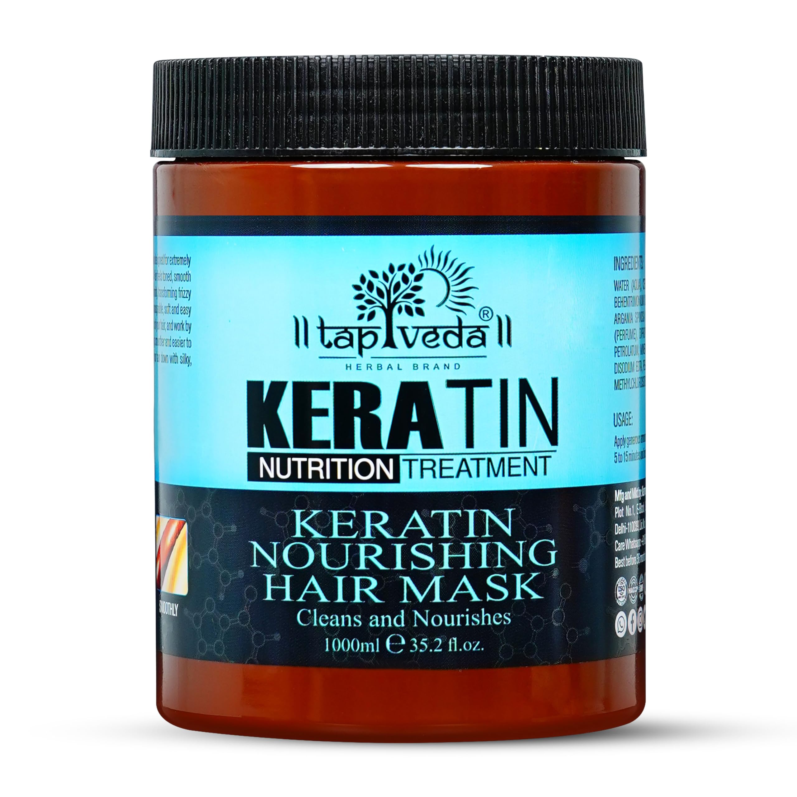 Keratin Treatment Fresh Hair Spa Mask For All Types Of Hair | Deep Nourish, Dry And Frizzy Hair | Color Damage Hair Repair & Growth With Keratin | Professional Care 1000 Millilitre