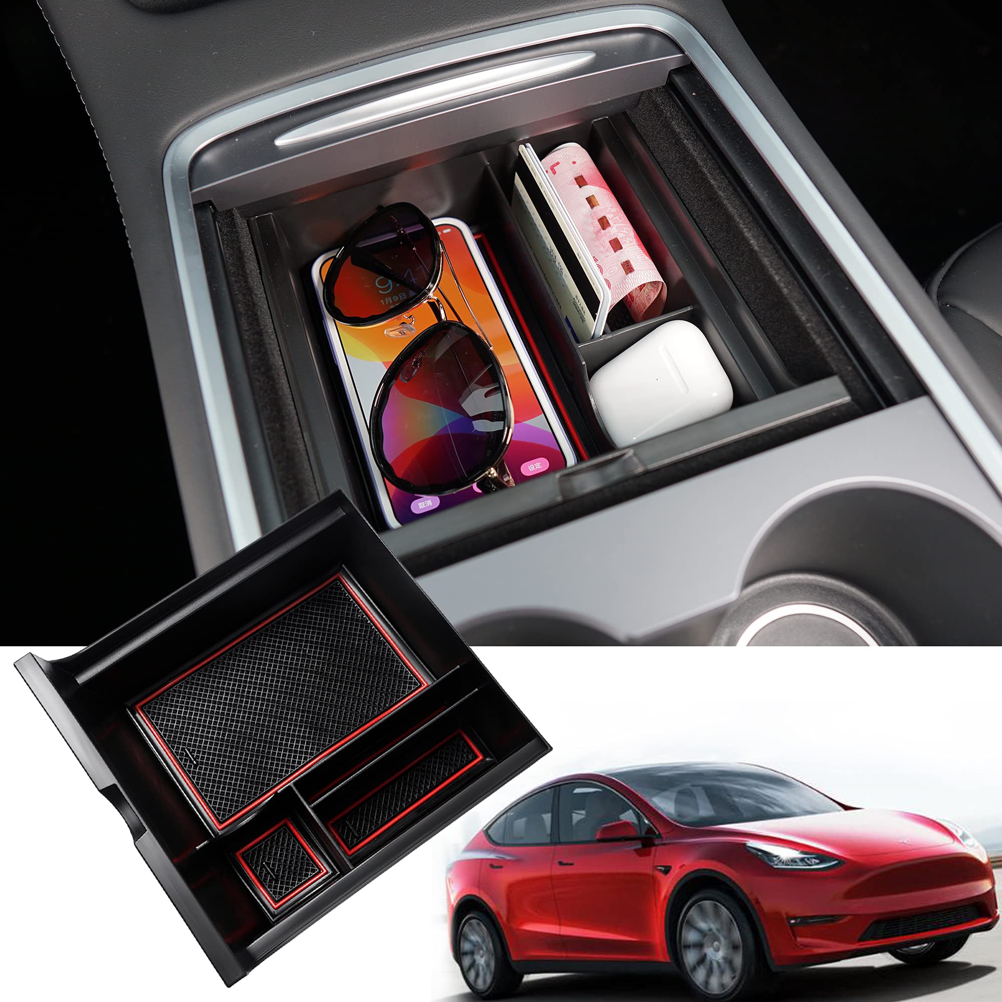 Buy WINSUN for Tesla Model 3/Y Accessories Center Console Organizer
