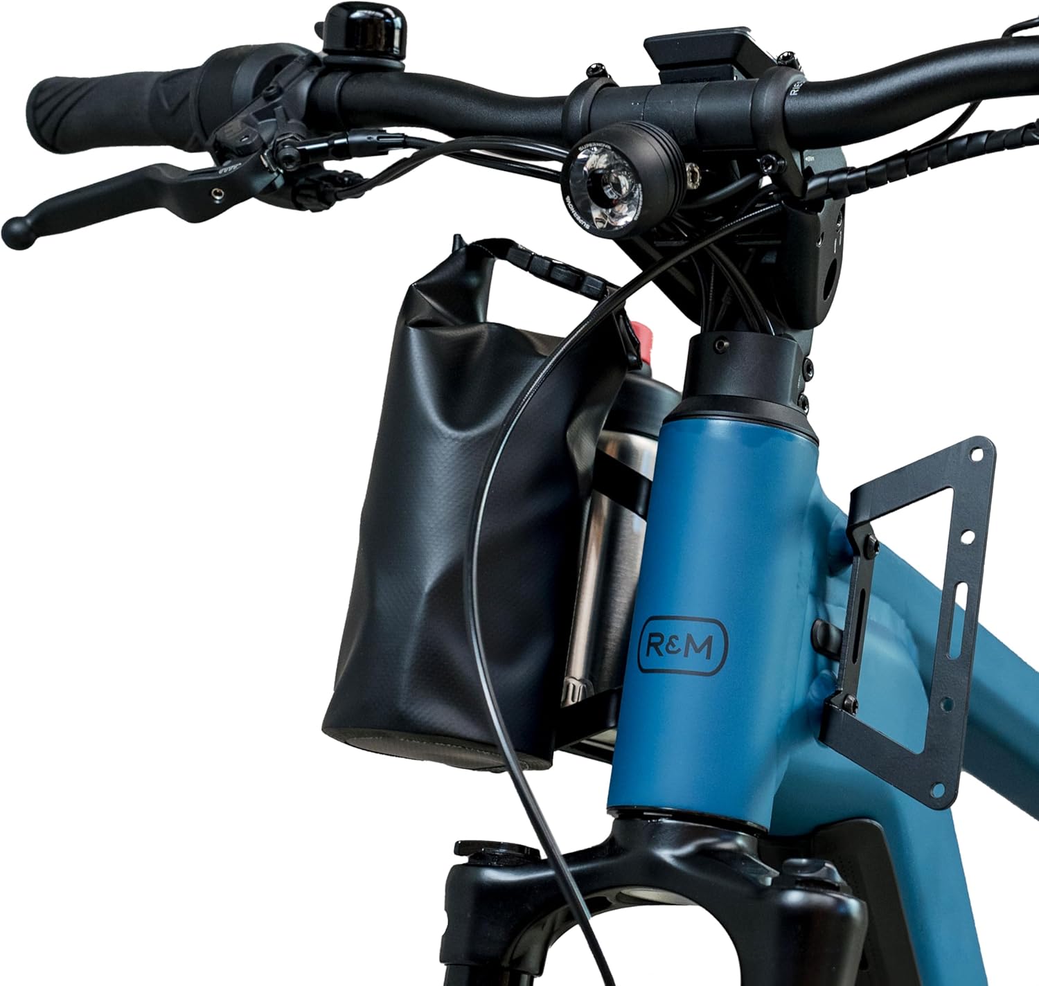 Fahrer Multiadapter for Riese & Müller E-Bikes - Adapter for Four Accessories, Bottle Holder, Lock Holder, Stainless Steel, Black