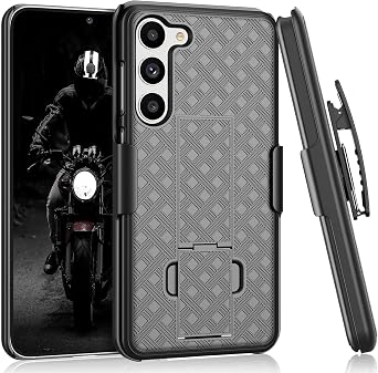 Case for Galaxy S23 FE, Holster Case with Belt Clip and Kickstand, Rugged Heavy Duty Phone Cover with Screen Protector for Samsung Galaxy S23 FE 5G 2023