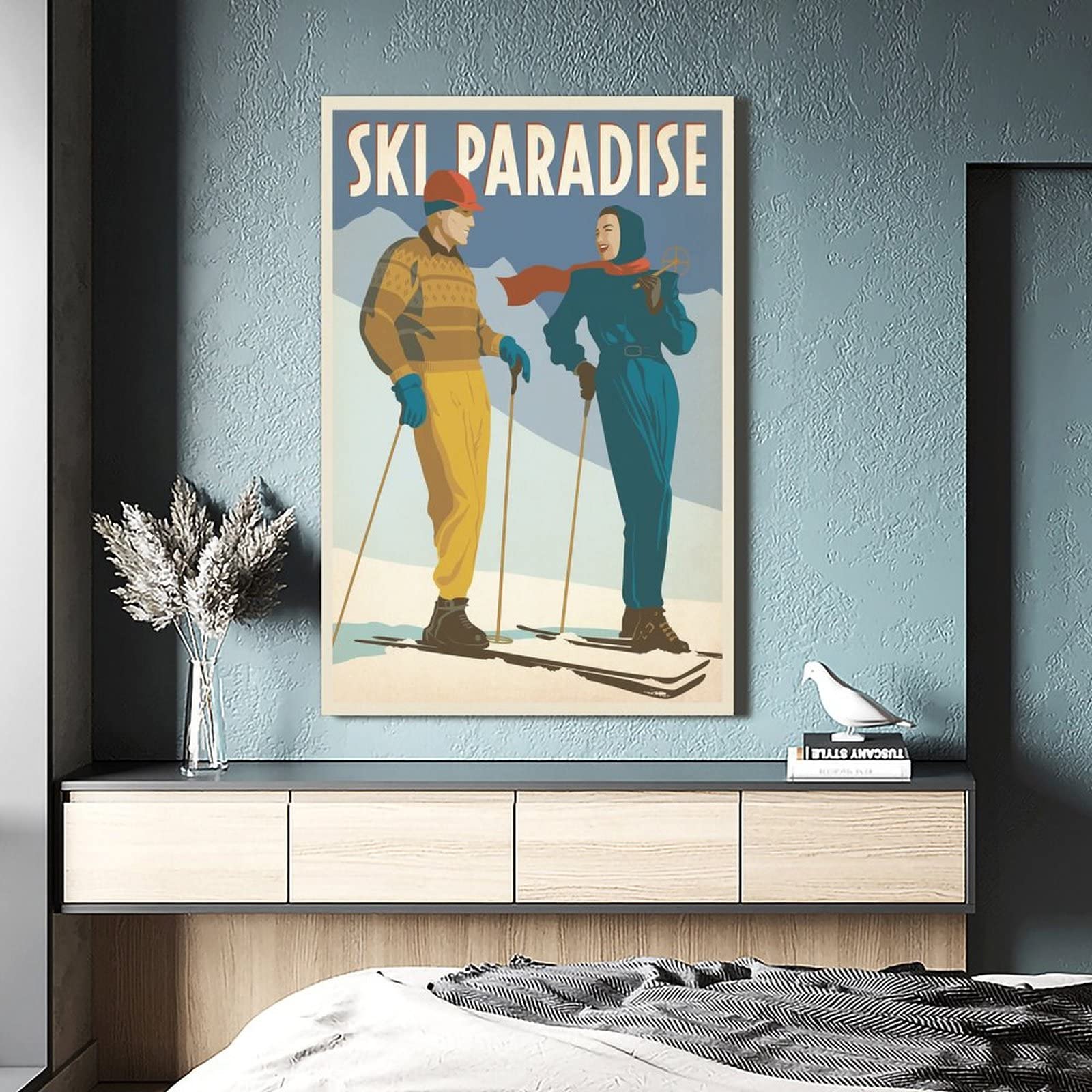 Poster vintage da viaggio con stampa artistica su tela, per ufficio, famiglia, camera da letto, poster decorativi da parete, 20 x 30 cm, senza cornice
