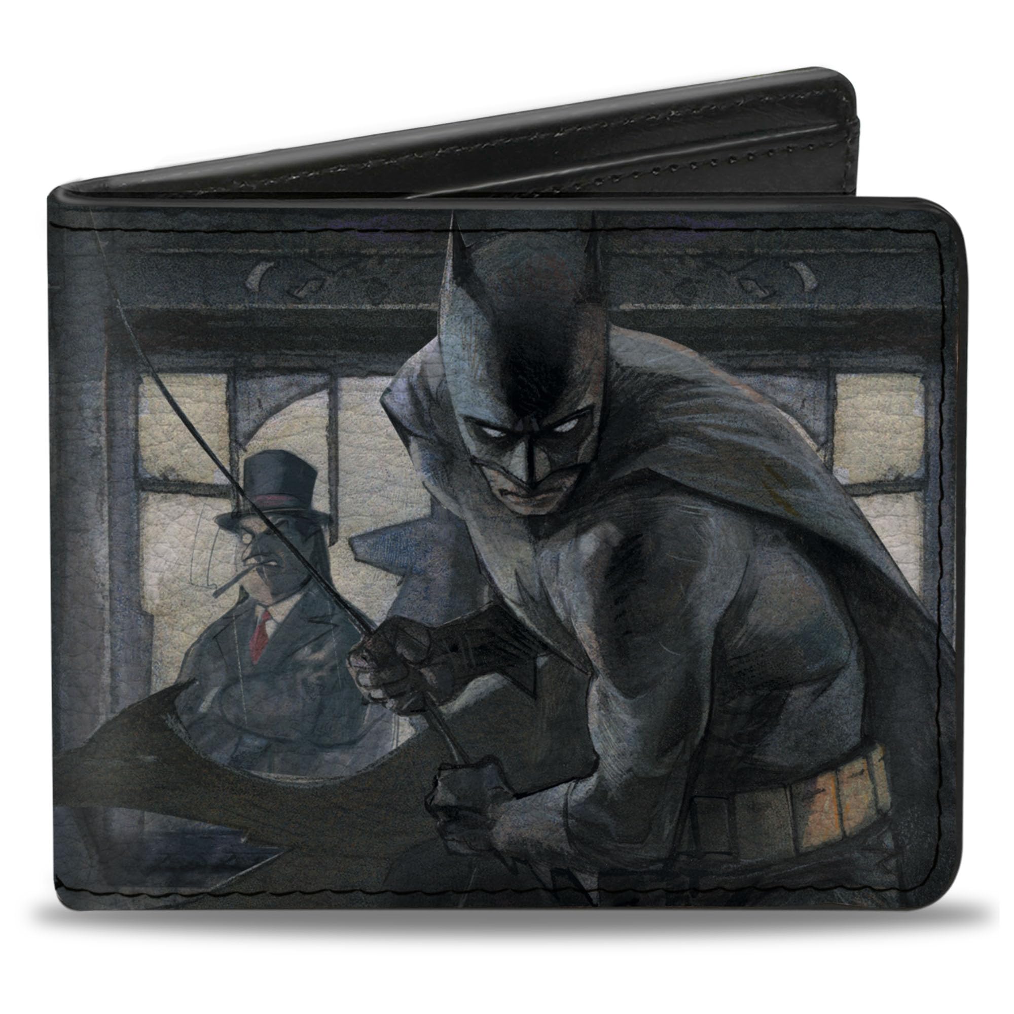 Buckle-Down Men's Bifold Wallet Batman Bi-Fold, 4.0" x 3.5\