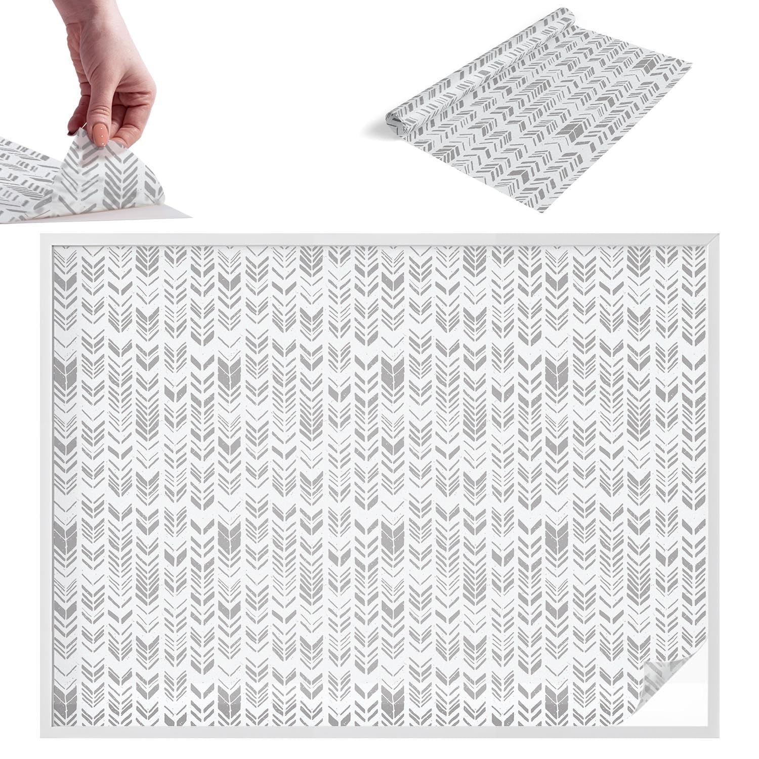 Film dépoli pour fenêtre 200x146 cm adhésif vitrail à motif flèche pour vitre