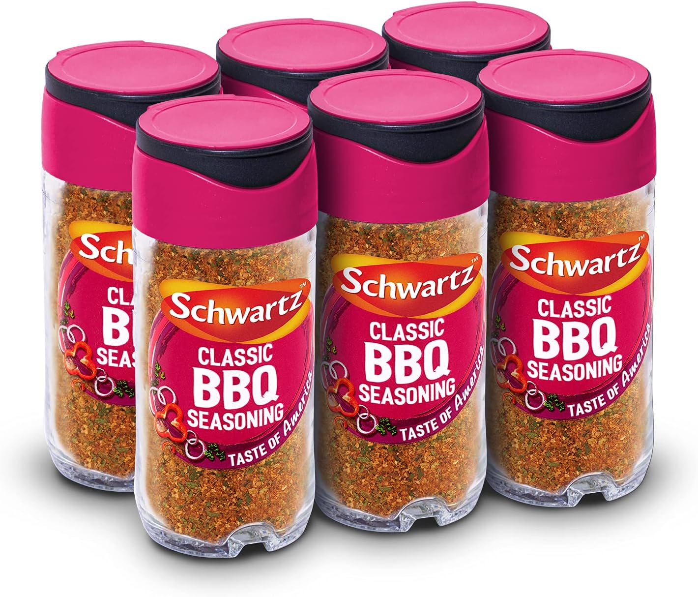 Perfect Shake BBQ Seasoning 44 G | Jar | Pack of 6 | Spicy & Delicious Taste | With Onion, Chilli Powder, Paprika, Garlic, and Parsley | Perfect for Seasoning Ribs, Chicken, and Pulled Pork