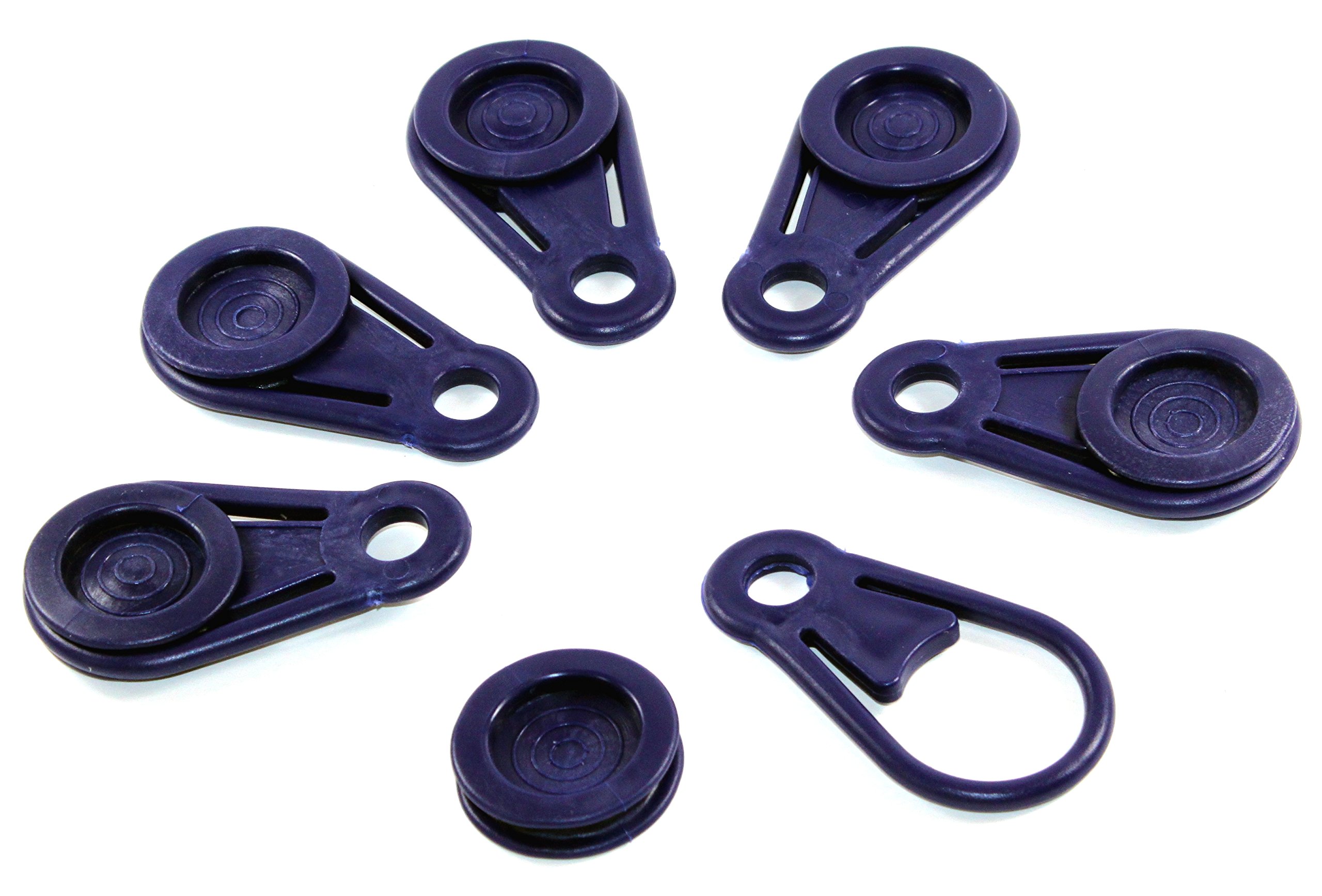 K&B Vertrieb Clip 12 Stück Blau Spanner für Abdeckplane Planenclips Zelt Plane Planenhalter Gewebeplane Halterung 720