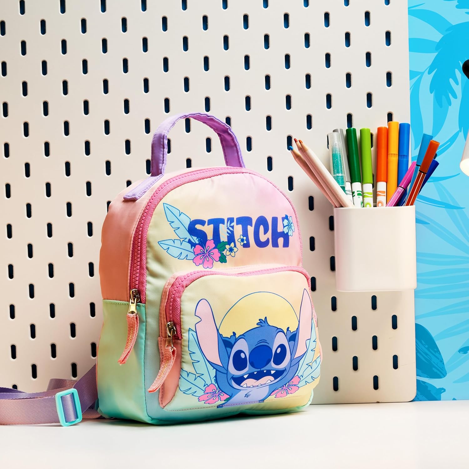 Get Trend Disney Stitch Mini Backpack for Kids Girls Toddlers 9x7” Travel Bag Cute Bag for Daycare Trips Vacation Fashion Gifts for Girls (Multi Disney Stitch)
