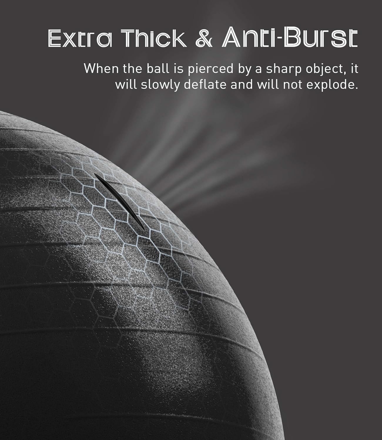 PHYLLEXI Exercise Ball (55-85cm) Extra Thick Yoga Ball Chair-Pro Grade Anti-Burst Heavy Duty Stability Ball Supports 2200lbs, Birthing Ball with Quick Pump for Office & Home & Gym : Sports & Outdoors