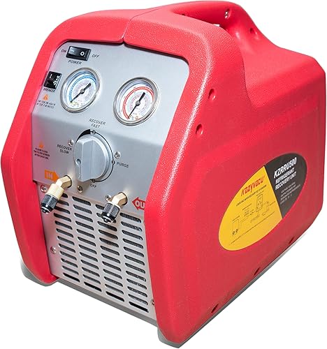 Kozyvacu Máquina de recuperación de refrigerante portátil sin aceite para refrigerante líquido y vapor (cilindro dual de 1 HP)