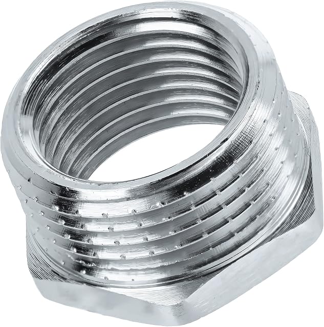 HYDROBIL BSP Bush Reducer | 3/4" Male - 1/2" Female | for Hot Water & Central Heating Systems | Chrome Plated Fitting | Resistant to Mechanical Damage | Rustproof