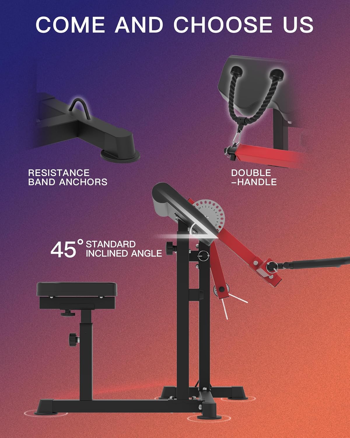 HVO Bicep Tricep Curl Machine Preacher: Curl Bench 2 in 1 Arm Curl and Tricep Extension Machine for Home Gym Workout