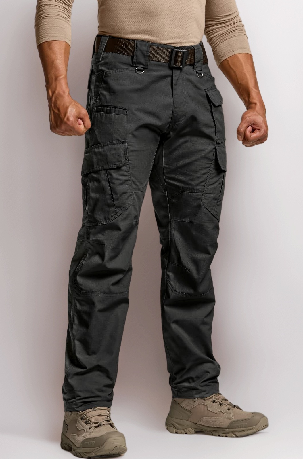 Men's Tactical Pants Water Resistant Ripstop Cargo Lightweight EDC Work Hiking Outdoor Apparel