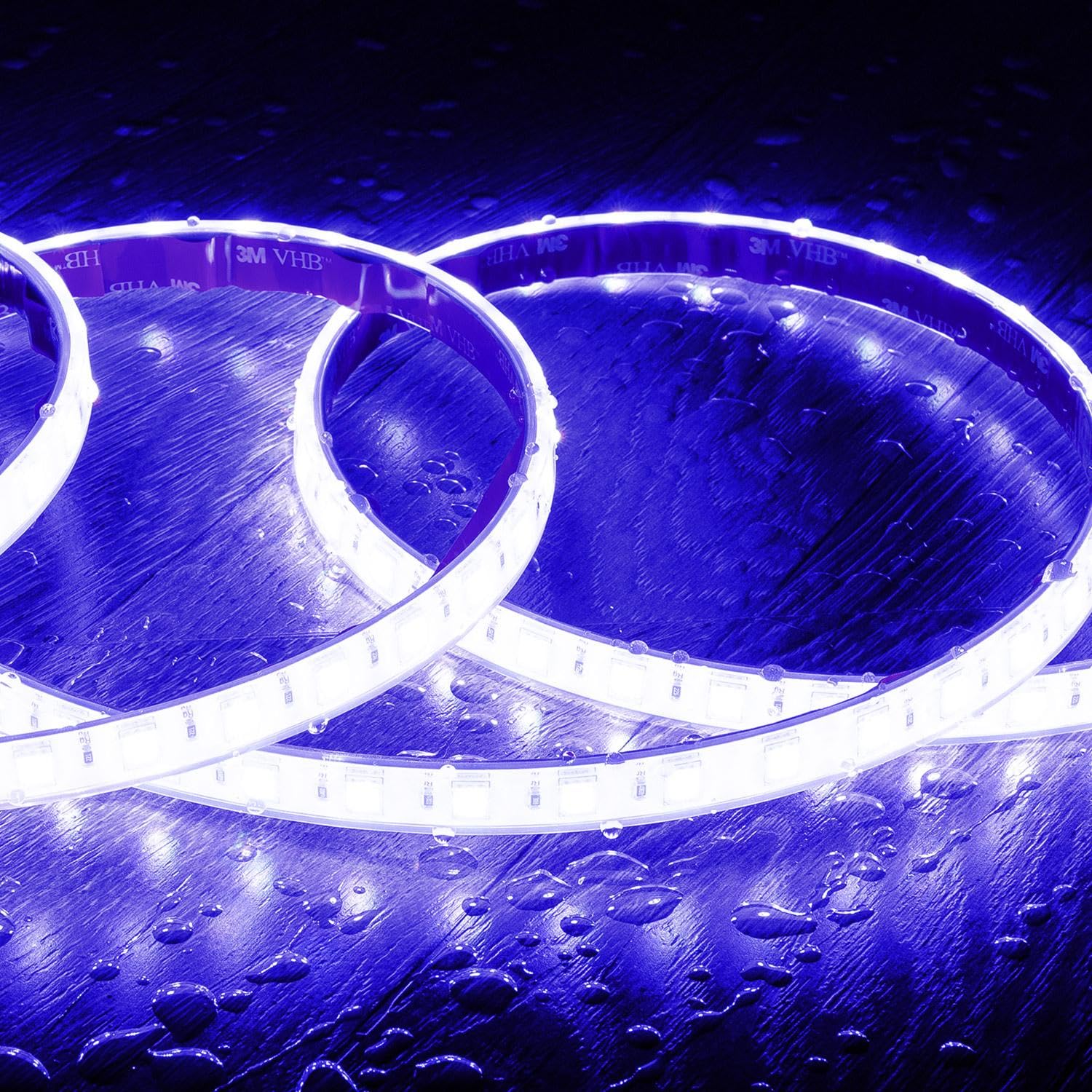 LEDKIA LIGHTING Striscia LED RGB 220V SMD 60 LED/m 15W/m SILICONE FLEX Larga 12mm IP67 Taglio 100cm con Telecomando 3 m