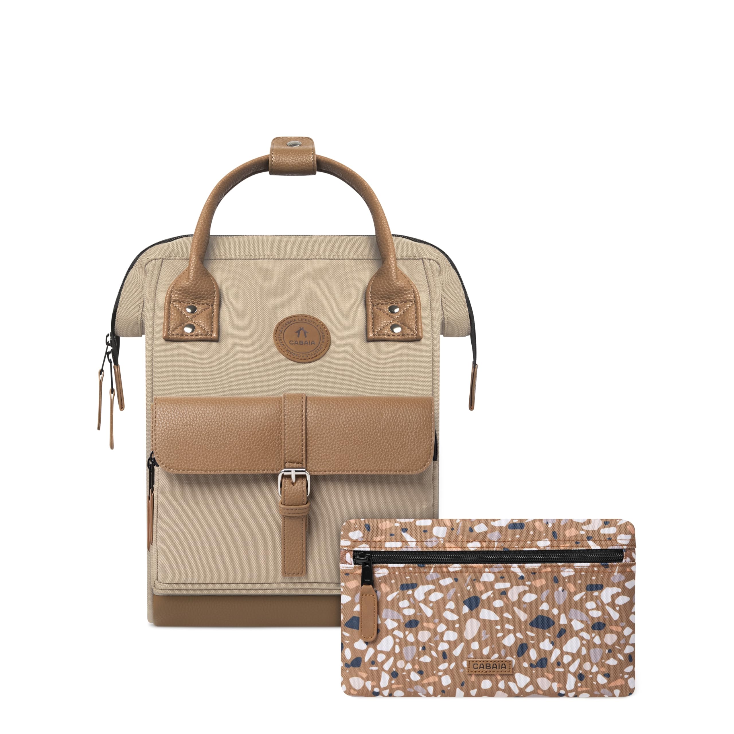 Cabaïa Zaino Donna Adventurer Kuala Lumpur 10L - Laptop 10,5" | Bagaglio a mano · Grande apertura · Tasche MOLLE intercambiabili · Vegan · Durevole