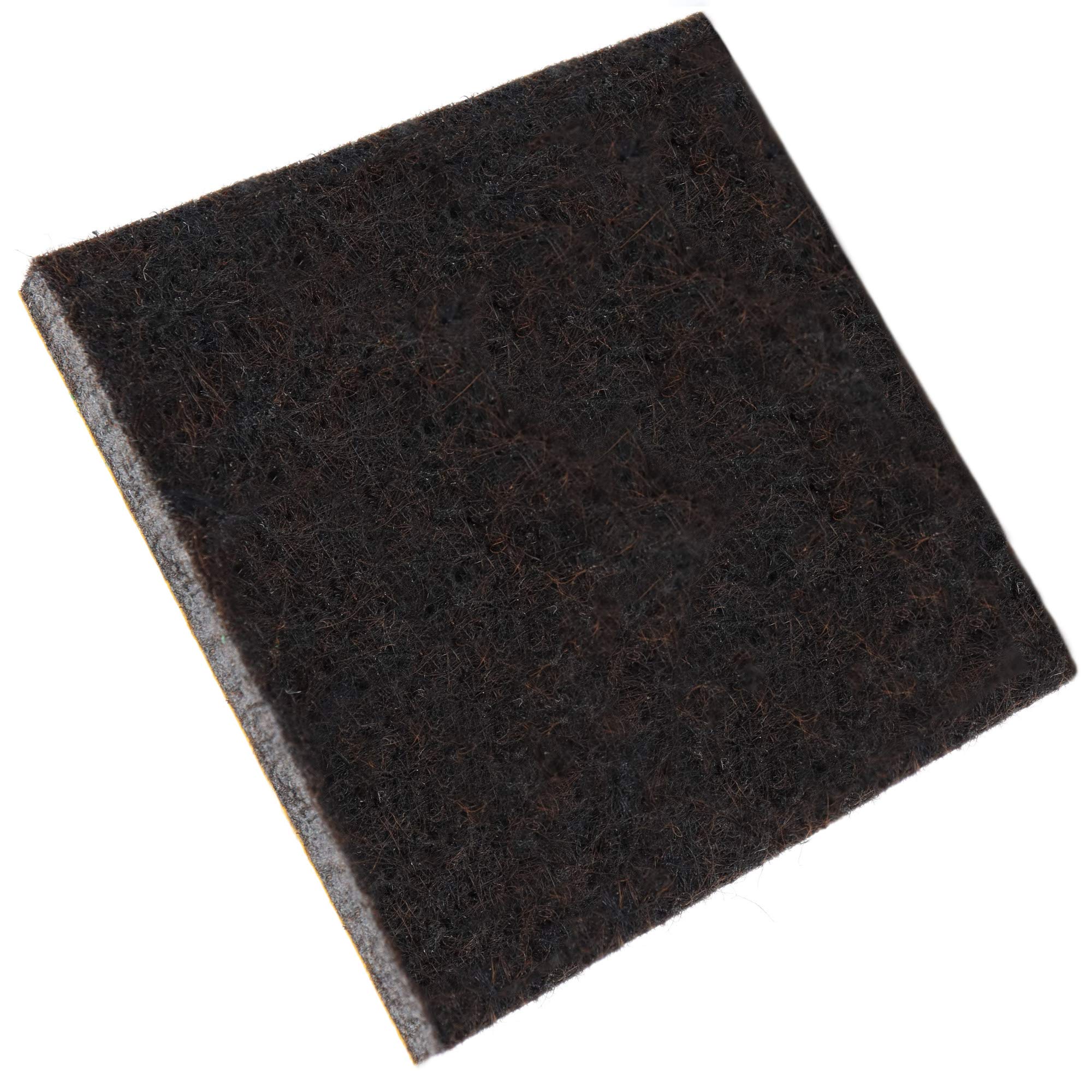 Adsamm® / 100 x Deslizadores de Fieltro autoadhesivos/Marrón / 50x50 mm/Cuadrado/Patines de Fieltro para Muebles de 5,5 mm de Grosor