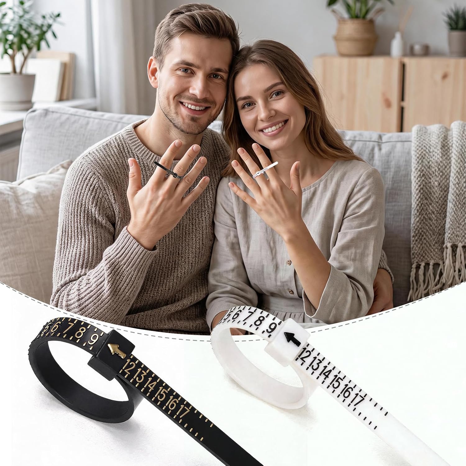 Ring Sizer Measuring Tool for Loose Rings,Ring Measurer and Ring Sizer