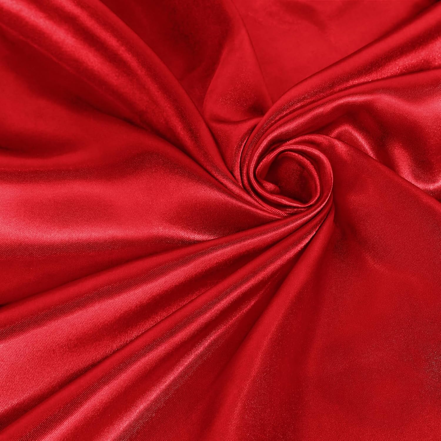 60 Pieces Red Satin Napkins 20x20 Inches Satin Cloth Napkins, Square Satin Napkins with Scalloped Edges, Elegant & Silky Table Napkins for Restaurant Banquet Wedding