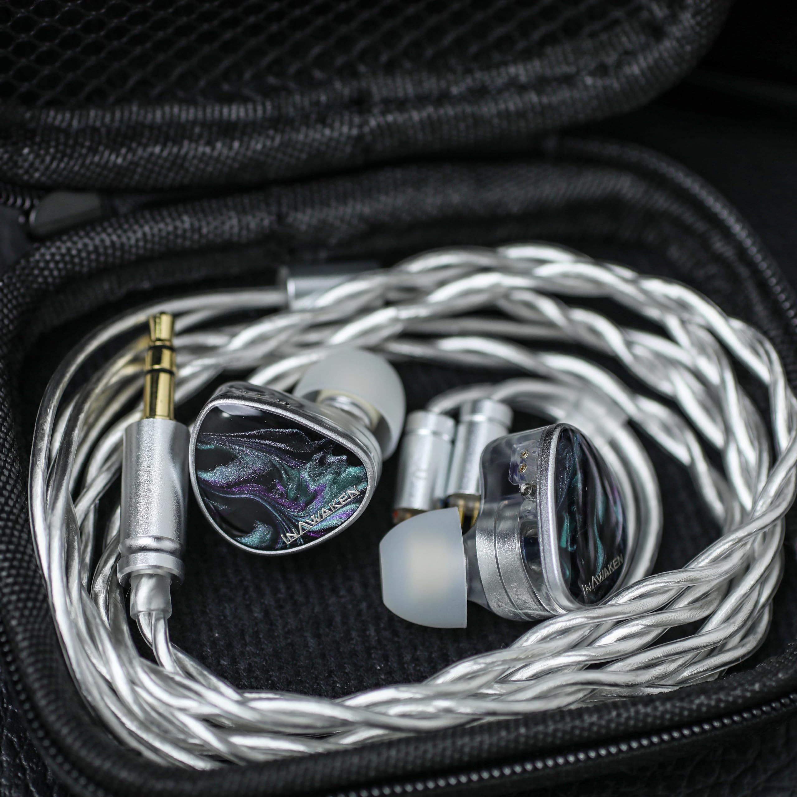 LINSOUL INAWAKEN Dawn Ms In Ear Monitor,11,2 mm dynamischer Treiber IEM,Wired Gaming Earbuds mit abnehmbarem OFC abgeschirmtem Kabel für Musiker Audiophile