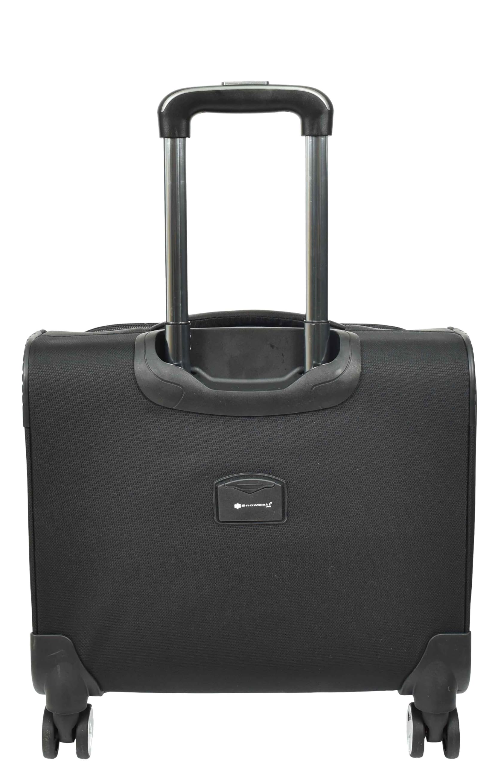 A1 FASHION GOODS Pilotenkoffer mit 4 Rädern, leicht, TSA-Schloss, Kabinengröße, Reise-Business-Tasche, Crew, Schwarz , S, Softcase Pilotenkoffer auf Rollen