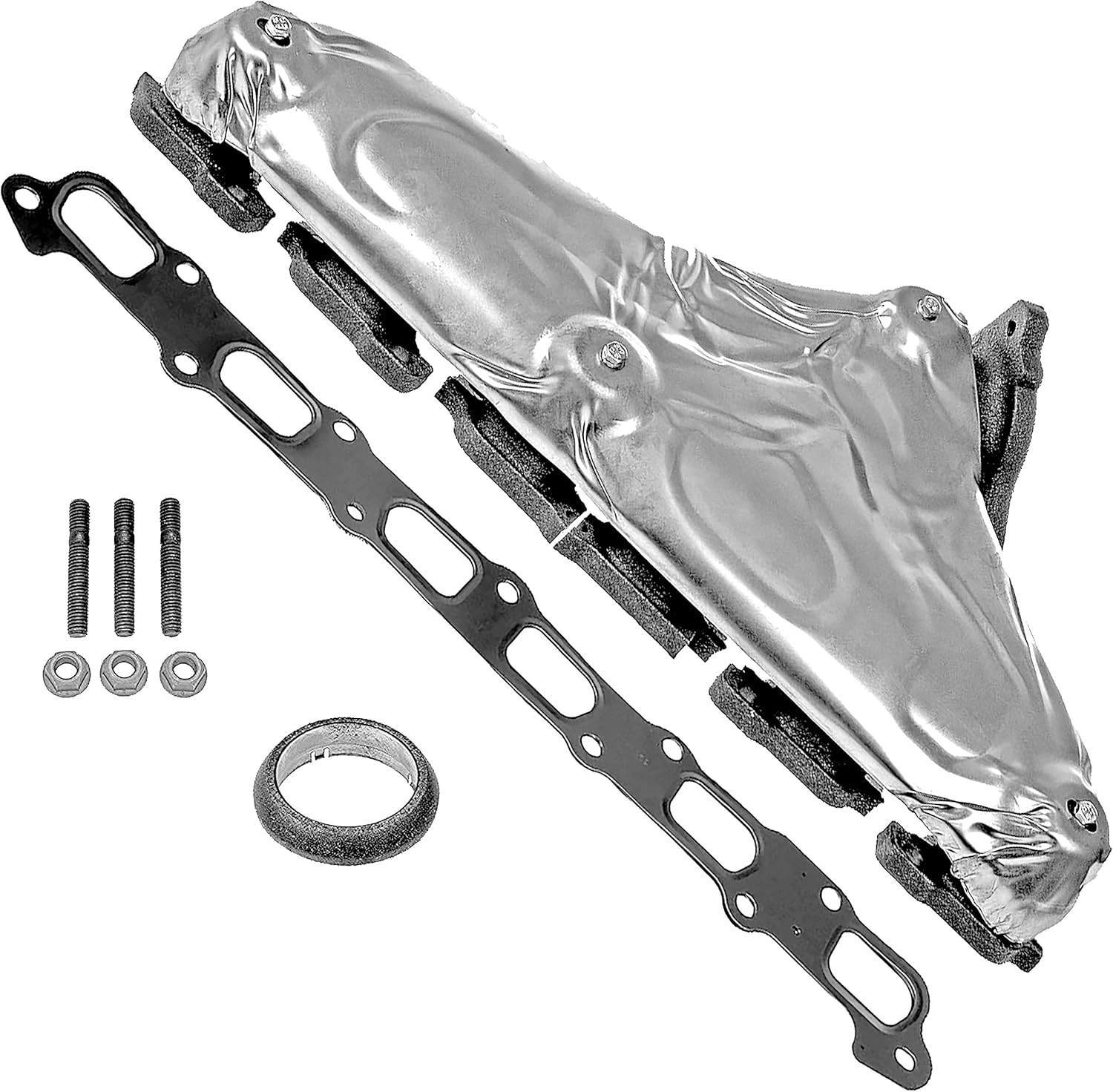 APDTY 785970 Exhaust Manifold with Gaskets & Heat Shield