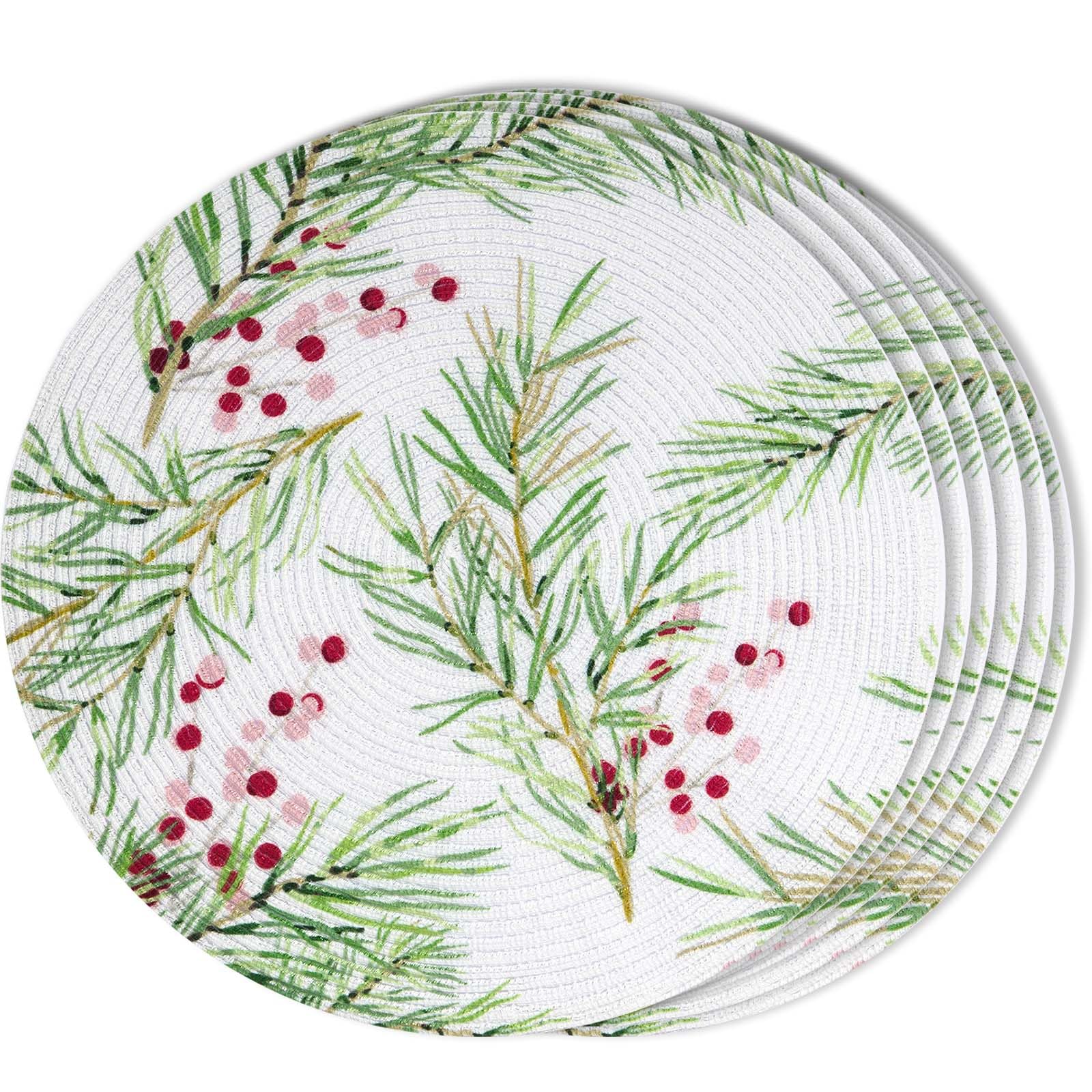 FunWheat Ronde gevlochten placemats set van 6 placemats voor eettafel