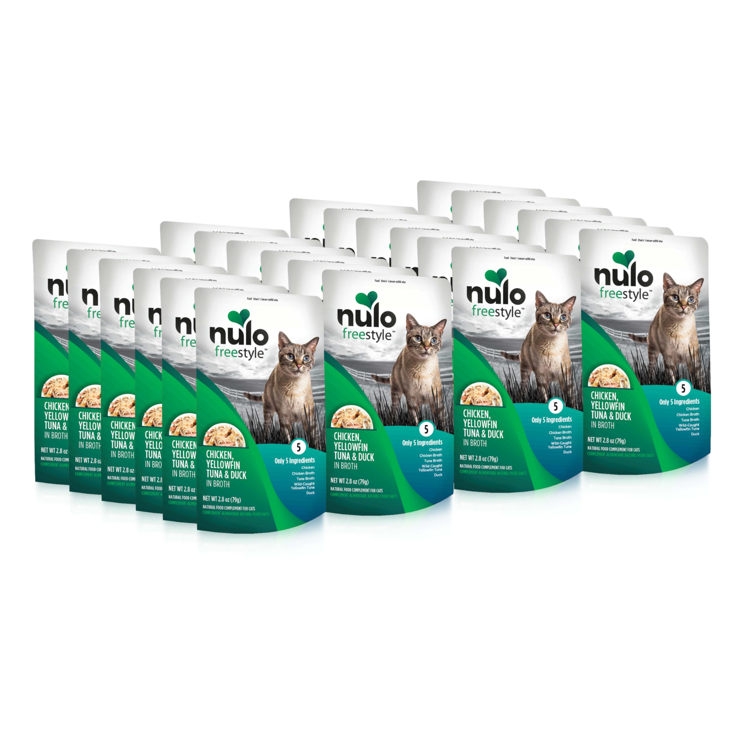 Nulo Freestyle Cat & Kitten Wet Cat Food Pouch, Premium All Natural Grain-Free Soft Cat Food Topper with Amino Acids for Heart Health and High Animal-Based Protein
