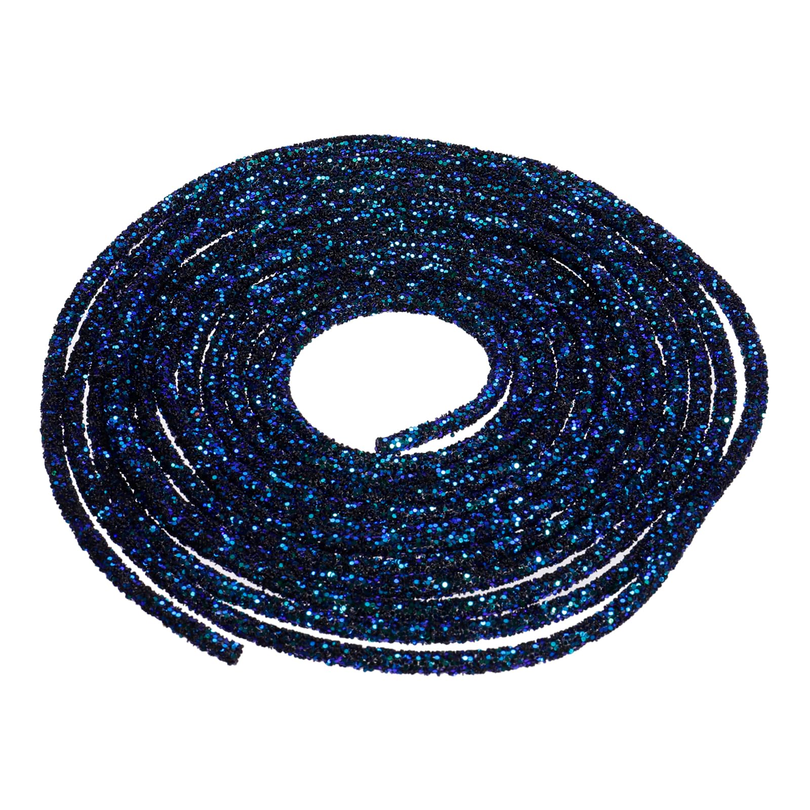 sourcing map 5 Yard 6mm 0.24 inch Glitter Sequins Rope Sequins Rhinestone Tube Cord for DIY Wedding Dresses Costume Clothing Shoes Jewelry Accessory Clear White — view 94