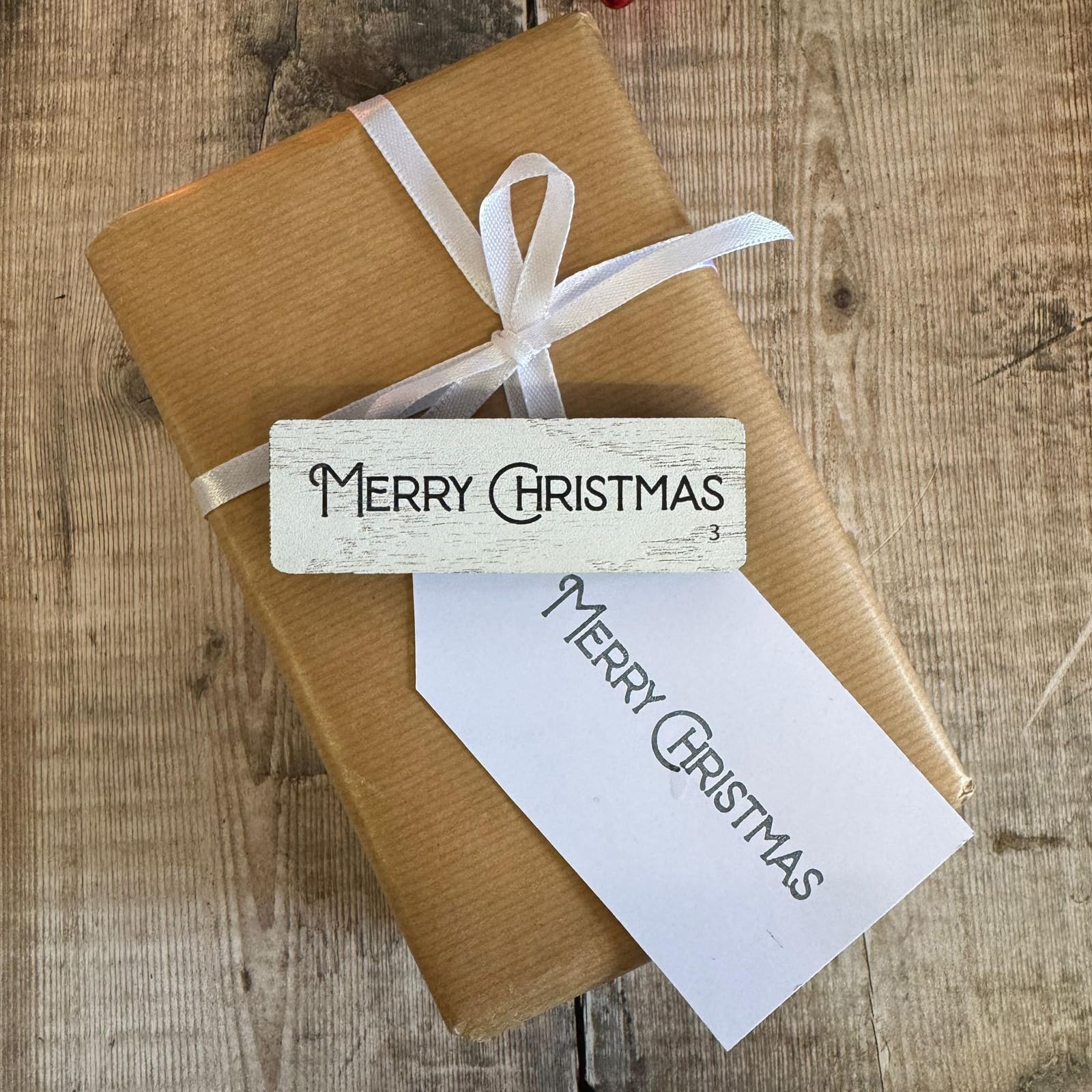 Large Holiday Merry Christmas Rubber Stamp – Scrapbooking, DIY Cards, Gift Tags, Holiday Crafts, Festive Projects
