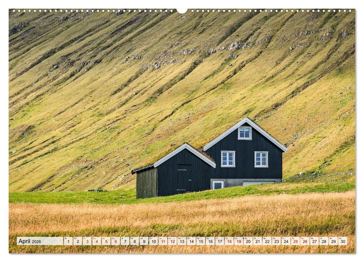 Färöer - Faszinierende Inseln im Norden Europas (Wandkalender 2026 DIN A2 quer), CALVENDO Monatskalender: Zwischen Himmel und Atlantik liegen die Färöerinseln, geprägt von wilder Schönheit.